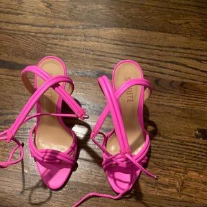 Schutz hot pink sandals